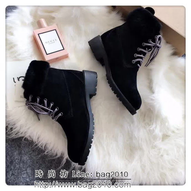 UGG 2018爆款 牛磨砂皮 栗色 時尚保暖 馬丁靴 QZS2247
